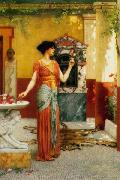 John William Godward The Bouquet oil painting artist